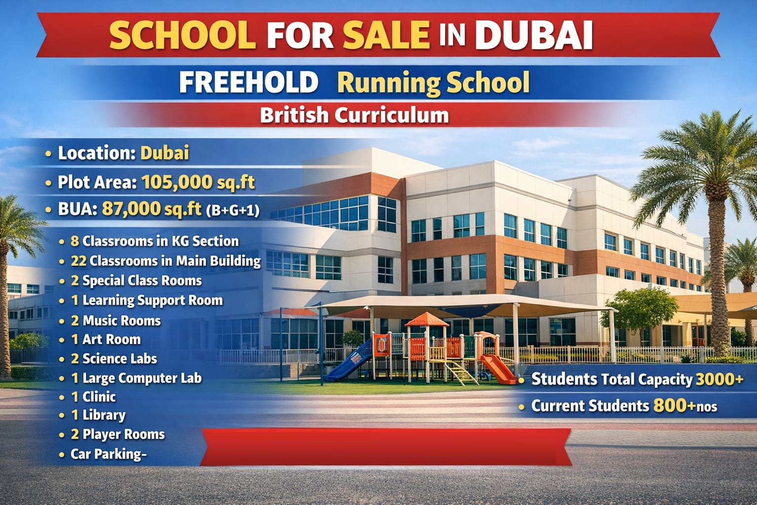 11 School in Dubai for Sale